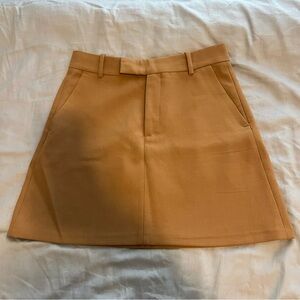 NWOT Zara tan mini skirt